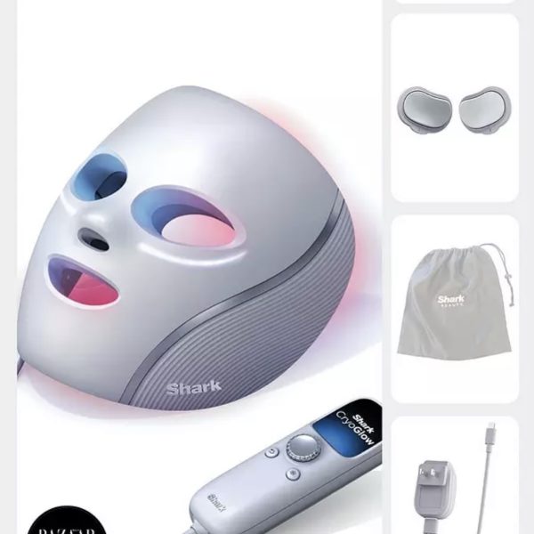 Shark 🦈 CryoGlow 🌟 Under-Eye 👁️ Cooling & LED Anti-Ageing & Blemish Repair Mask 🎭 (£200 Cash Alt 💷)
