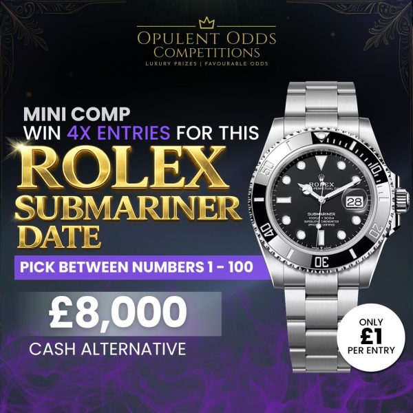 💎 1-100 MINI COMP WIN x4 MAIN ROLEX OR £8,000 CASH TICKETS #4