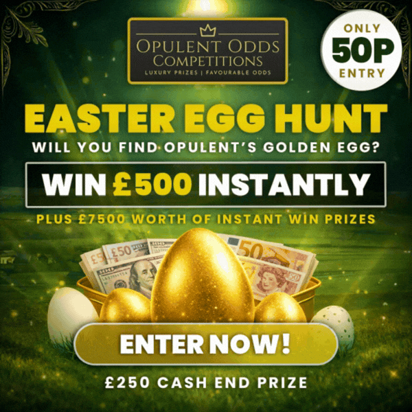 🐣💷 OPULENT - GOLDEN EASTER CASH INSTANT WIN EGG HUNT WIN UP TO £500 - CASH INSTANTLY! 💷🐣