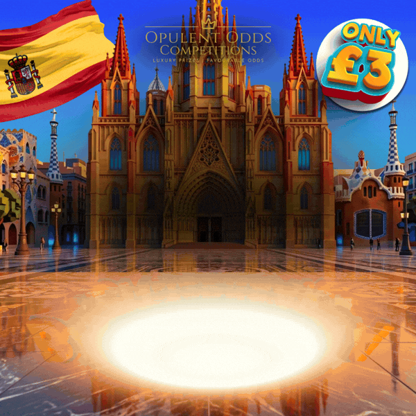 ✈️🌴WIN a 4 NIGHTS Barcelona Luxury Escape – 5⭐ Grand Hyatt - MINI BREAK for 2! 🏖️Plus £500 Spending Money, LOW ODDS‼️